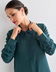 Whistle Classic Silk Shirt, Deep Green product photo View 04 S