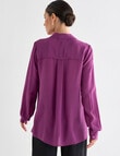 Whistle Classic Silk Shirt Deep, Magenta product photo View 02 S