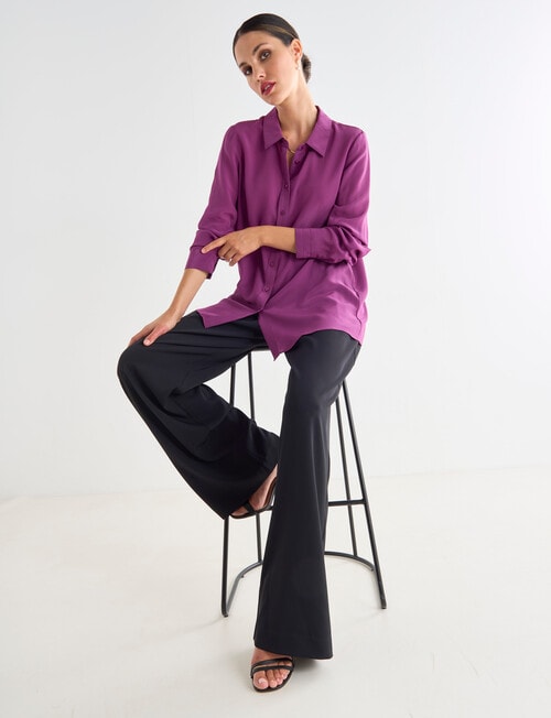 Whistle Classic Silk Shirt Deep, Magenta product photo View 03 L
