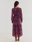 Whistle Long Sleeve Shirred Waist Dress, Rosewood product photo View 02 S