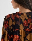 Whistle Vienna Floral Long Sleeve Blouse, Navy product photo View 06 S