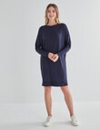 Zest Supersoft Rib Sleeve Sweater Dress, Navy product photo View 03 S