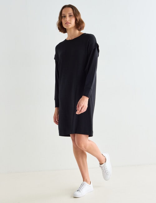 Zest Supersoft Sweater Dress, Black product photo View 03 L