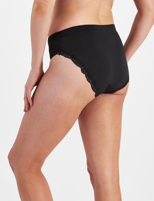 Berlei Barely There Luxe Bikini Brief, Black, 8-20 product photo View 03 L