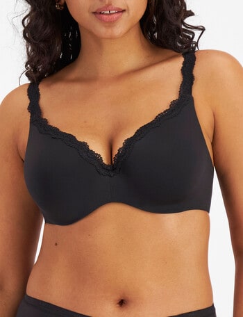 Berlei Barely There Luxe T-Shirt Bra, Black, A-E product photo