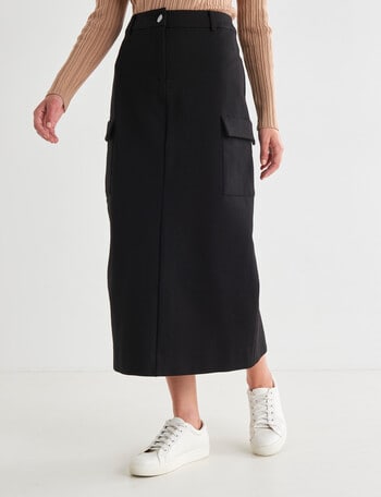 Whistle Cargo Midi Skirt, Black product photo