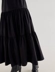Whistle Tiered Poplin Midi Skirt, Black product photo View 04 S