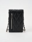 Boston + Bailey Quilted Phone Crossbody Bag, Black product photo View 02 S