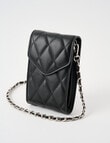 Boston + Bailey Quilted Phone Crossbody Bag, Black product photo View 03 S
