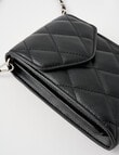 Boston + Bailey Quilted Phone Crossbody Bag, Black product photo View 05 S