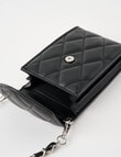Boston + Bailey Quilted Phone Crossbody Bag, Black product photo View 06 S