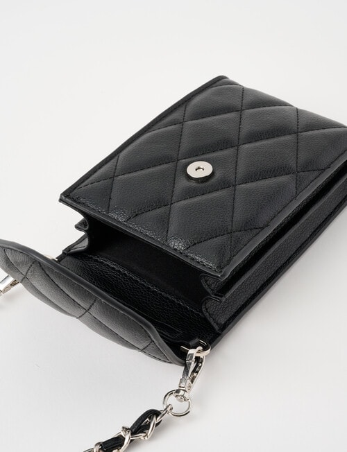 Boston + Bailey Quilted Phone Crossbody Bag, Black product photo View 06 L