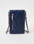 Boston + Bailey Quilted Phone Crossbody Bag, Navy product photo View 02 S