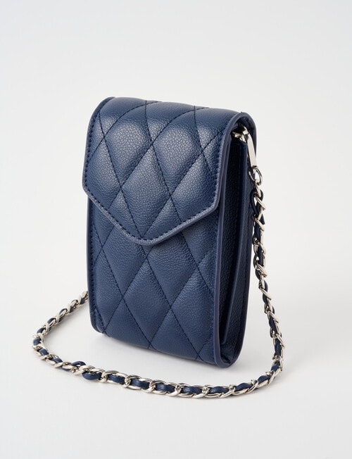 Boston + Bailey Quilted Phone Crossbody Bag, Navy product photo View 03 L