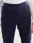 Ella J Pull-On Cord Pant, Navy product photo View 04 S