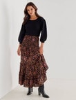 Whistle Shirred Waist Skirt, Pink Paisley product photo View 03 S