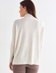 Ella J High Low Rollneck, Ivory product photo View 02 S
