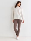 Ella J High Low Rollneck, Ivory product photo View 03 S