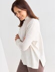 Ella J High Low Rollneck, Ivory product photo View 05 S