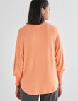 Zest Supersoft Brushed V-Neck Top, Sherbet product photo View 02 S