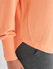 Zest Supersoft Brushed V-Neck Top, Sherbet product photo View 04 S