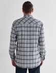 Chisel Long Sleeve Flannel Shirt, Grey Marle product photo View 02 S