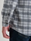 Chisel Long Sleeve Flannel Shirt, Grey Marle product photo View 05 S