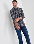 Chisel Long Sleeve Flannel Shirt, Black product photo View 03 S
