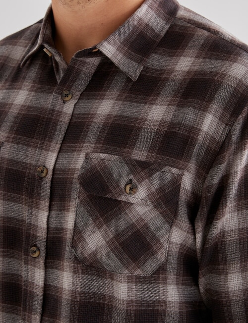 Kauri Trail Mckay Long Sleeve Shirt, Brown product photo View 06 L