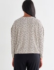 Zest Supersoft Draw Hem Top, Animal Ivory product photo View 02 S
