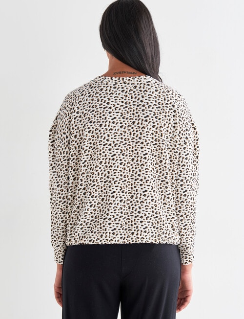 Zest Supersoft Draw Hem Top, Animal Ivory product photo View 02 L