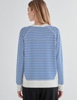 Zest Supersoft Sweatshirt Top, Blue Crush & White product photo View 02 S