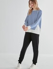 Zest Supersoft Sweatshirt Top, Blue Crush & White product photo View 03 S