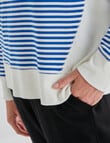 Zest Supersoft Sweatshirt Top, Blue Crush & White product photo View 04 S