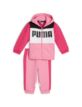 Puma Colorblock Jacket & Jogger Fleece Set, Fast Pink product photo