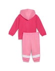 Puma Colorblock Jacket & Jogger Fleece Set, Fast Pink product photo View 02 S
