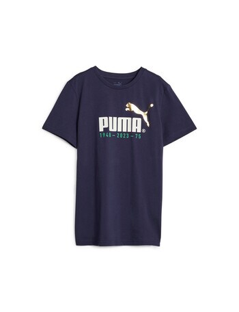 Puma No.1 Logo Celebration Short Sleeve Tee, Navy product photo