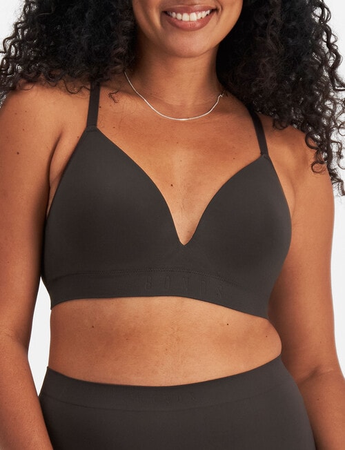 Bonds Bases Wirefree Bra, Dusted Black, 8-20 product photo View 02 L