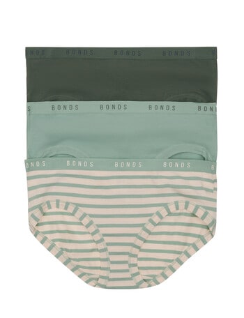 Bonds Cottontails Midi Brief, 3-Pack, Green, 10-24 product photo