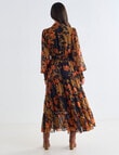 Whistle Vienna Floral Shirred Waist Dress, Navy product photo View 02 S