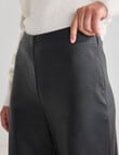 Whistle Faux Leather Culotte, Black product photo View 04 S
