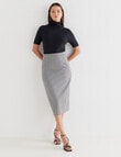 Oliver Black Houndstooth Pencil Skirt, Black & Grey product photo View 03 S