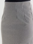 Oliver Black Houndstooth Pencil Skirt, Black & Grey product photo View 04 S