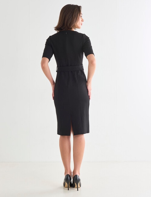 Oliver Black Ponte Knit Dress, Black product photo View 02 L