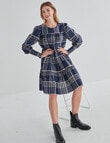 Zest Frill Tier Dress, Check Navy product photo View 03 S