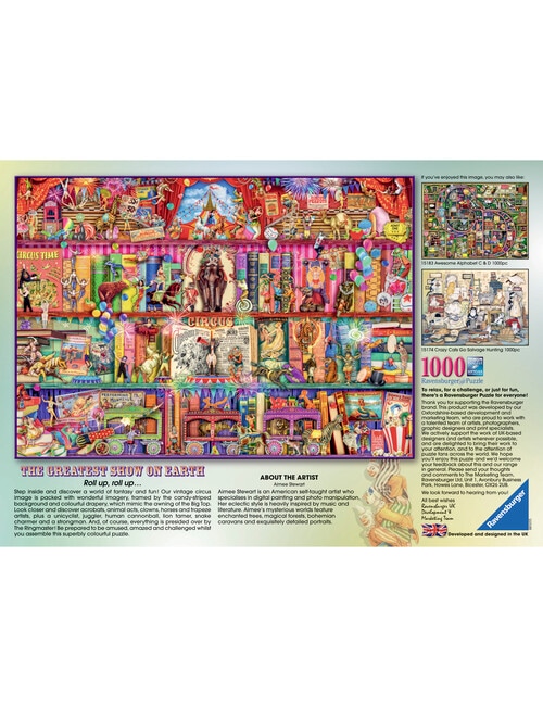Ravensburger Puzzles The Greatest Show On Earth 1000-piece Puzzle product photo View 02 L