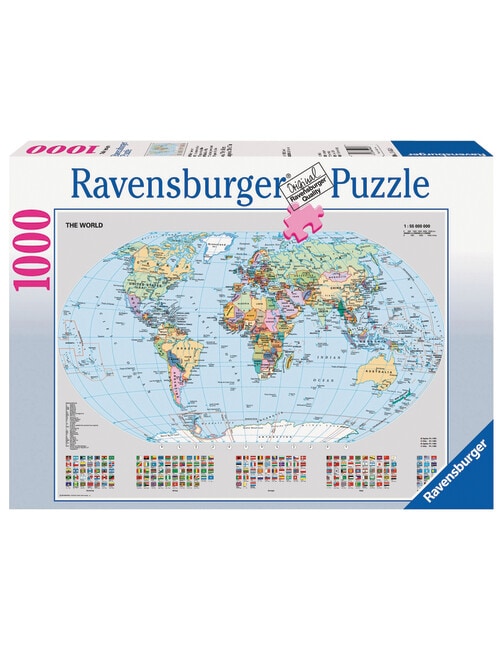 Ravensburger Puzzles Political World Map 1000-piece Puzzle product photo