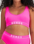 Bonds Retro Rib Crop Bra, Pink, 6-22 product photo