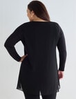 Studio Curve Necklace Tunic, Black product photo View 02 S