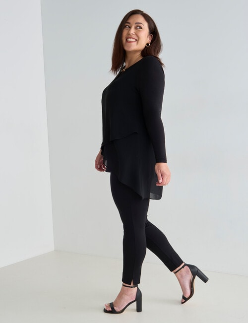 Studio Curve Necklace Tunic, Black product photo View 03 L